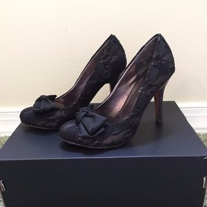 Nine West Black Lace Heels